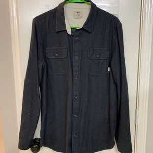 Vans heather grey button up